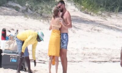 Travis Kelce during romantic Bahamas